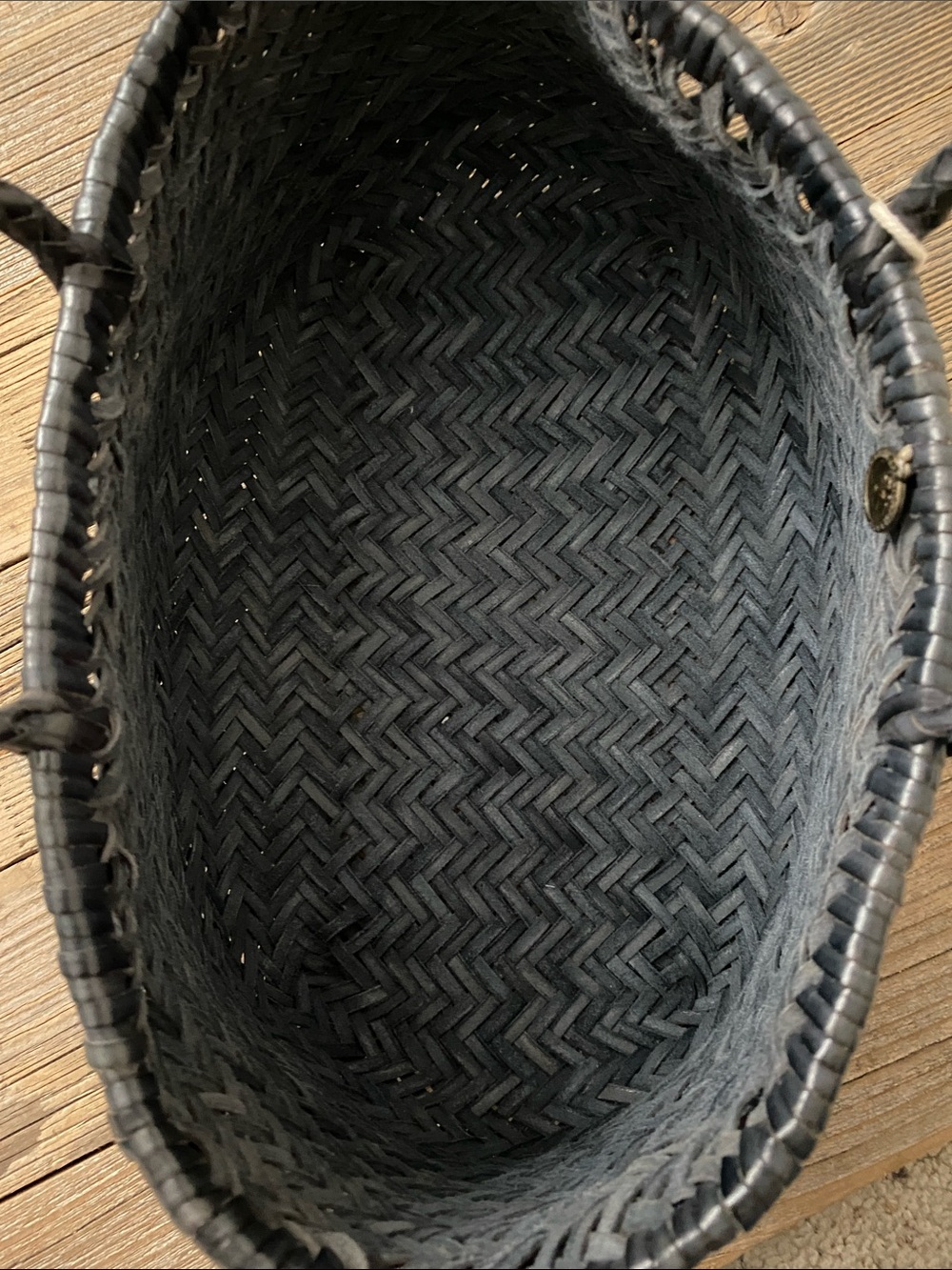 Dragon Diffusion Triple Jump Small Marine Woven Leather Bag. NWT. - Picture 3 of 11